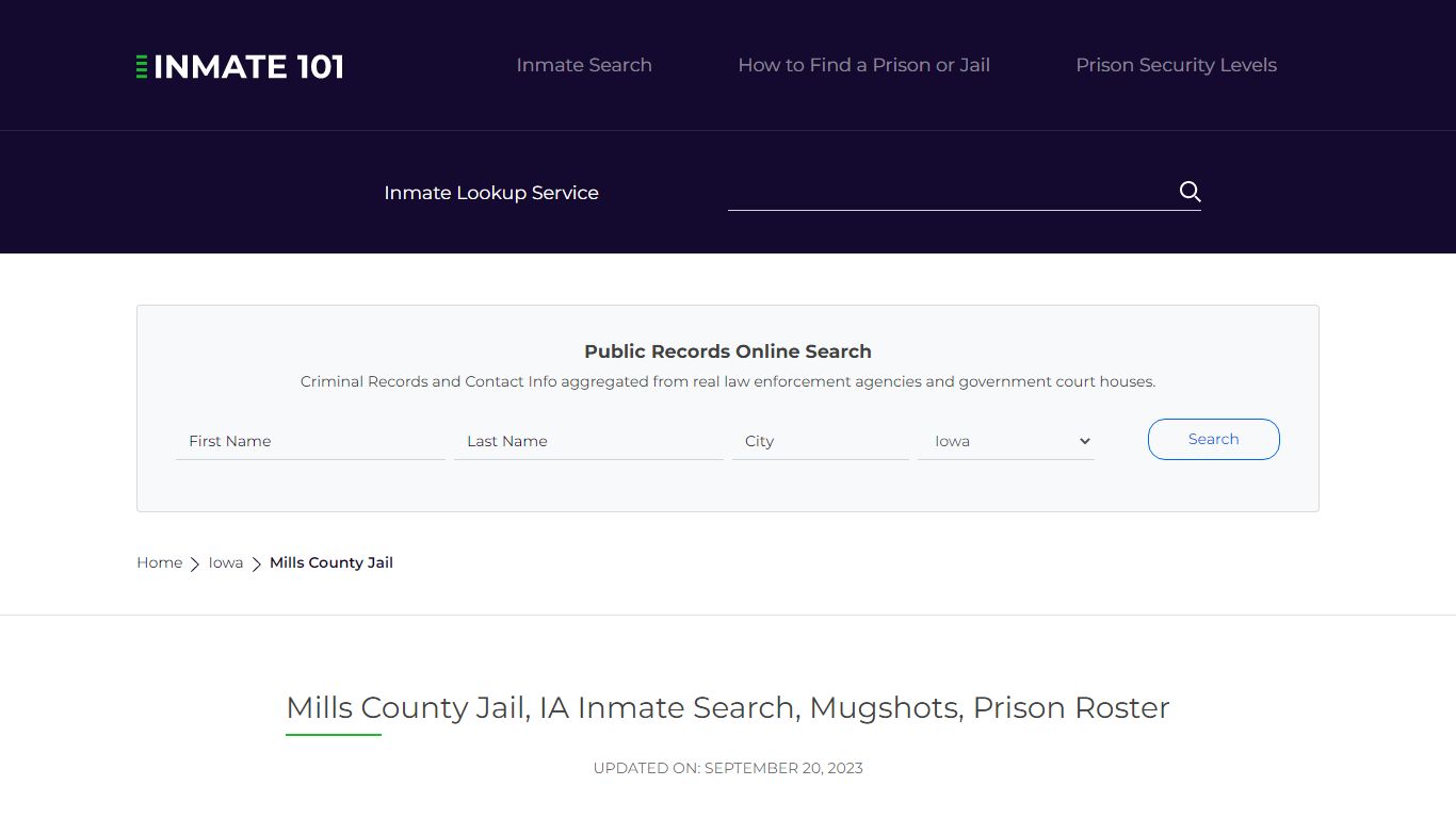Mills County Jail, IA Inmate Search, Mugshots, Prison Roster
