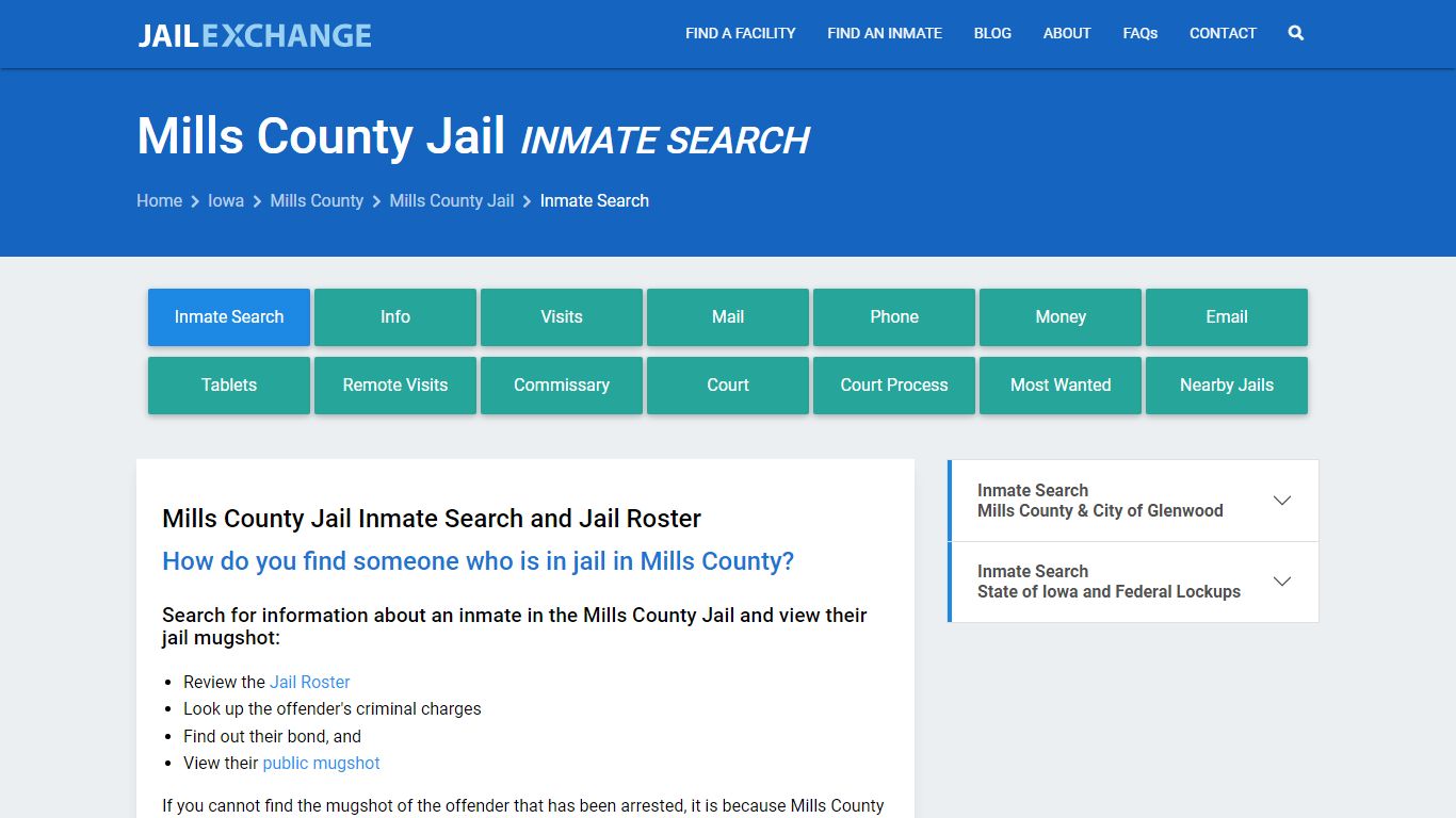Inmate Search: Roster & Mugshots - Mills County Jail, IA