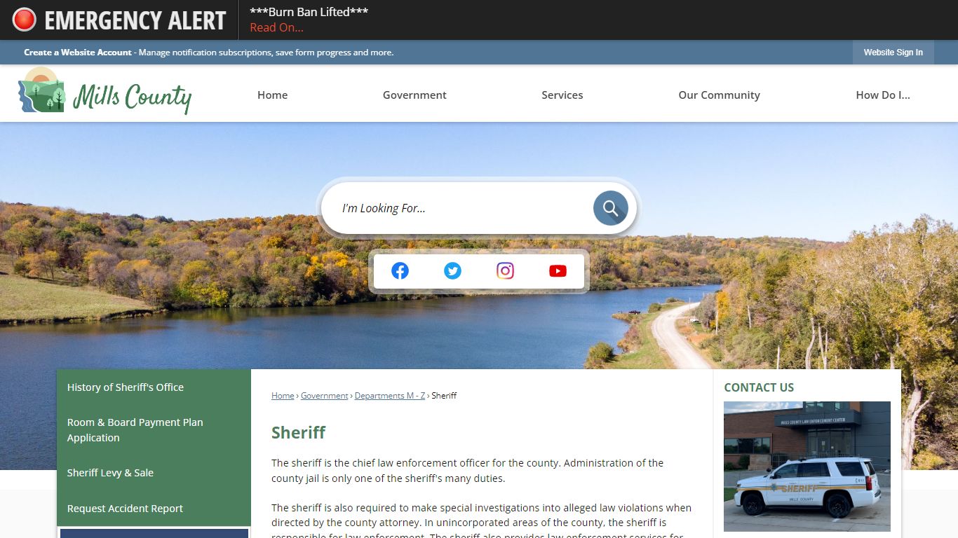 Sheriff | Mills County, IA